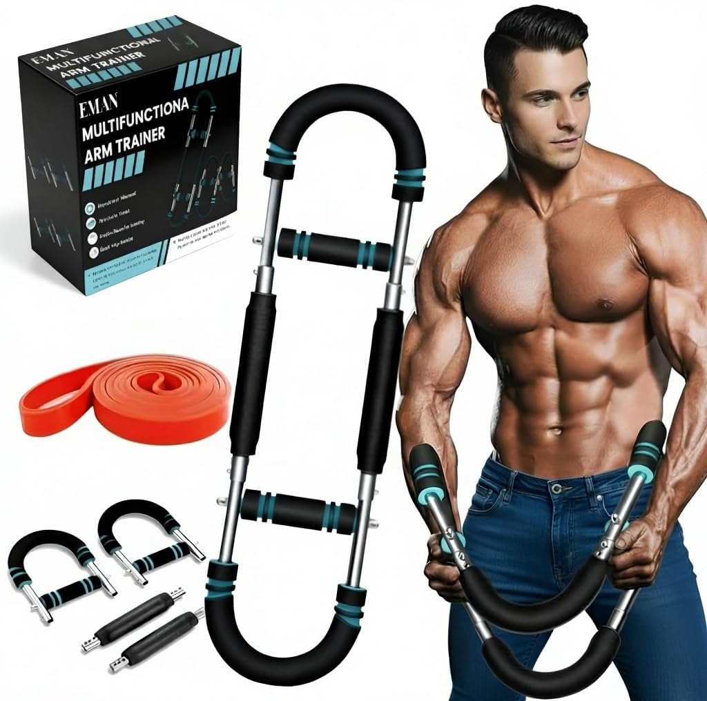 Power Twister Arm Trainer 30–130 lbs – Adjustable Chest & Arm Exerciser with 4 Springs, Detachable Home Gym Strength Training Equipment for Men & Women