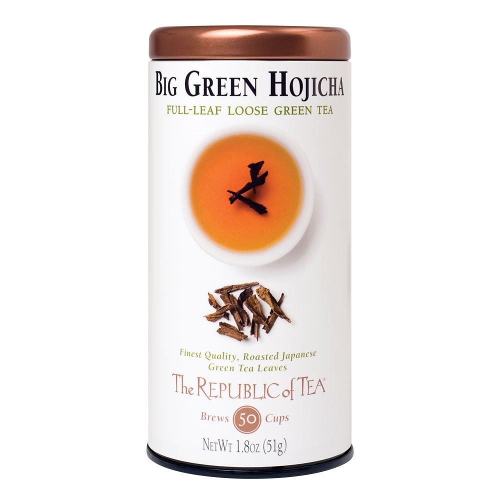 The Republic of Tea Big Green Hojicha Full-Leaf Tea, 1.8 Ounces / 50-60 Cups