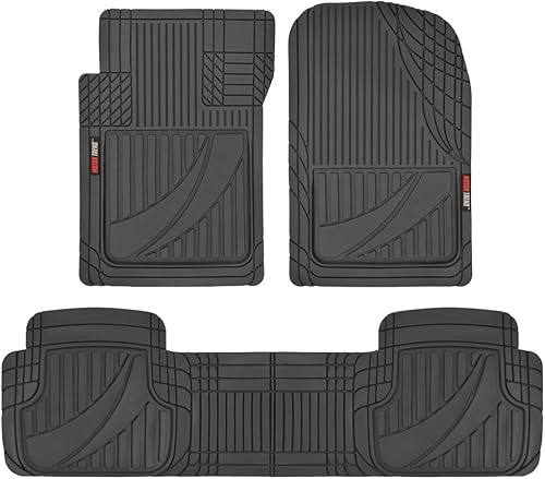 BDK FlexTough - Alfombrillas de goma resistentes para coche, SUV, camión y furgoneta, protección contra todo tipo de clima, sin olor