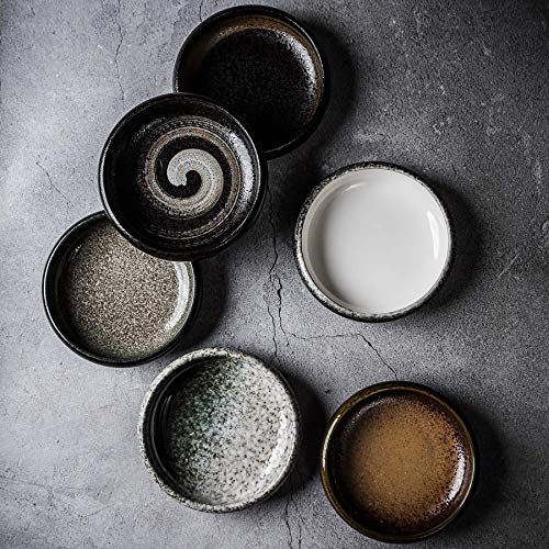 Uaral Salad Plate Appetizer Plate Stoneware Serving Dishes,Japanese Dish Set Of 4,5.5 Inch 14 Oz (Green) #TOP4