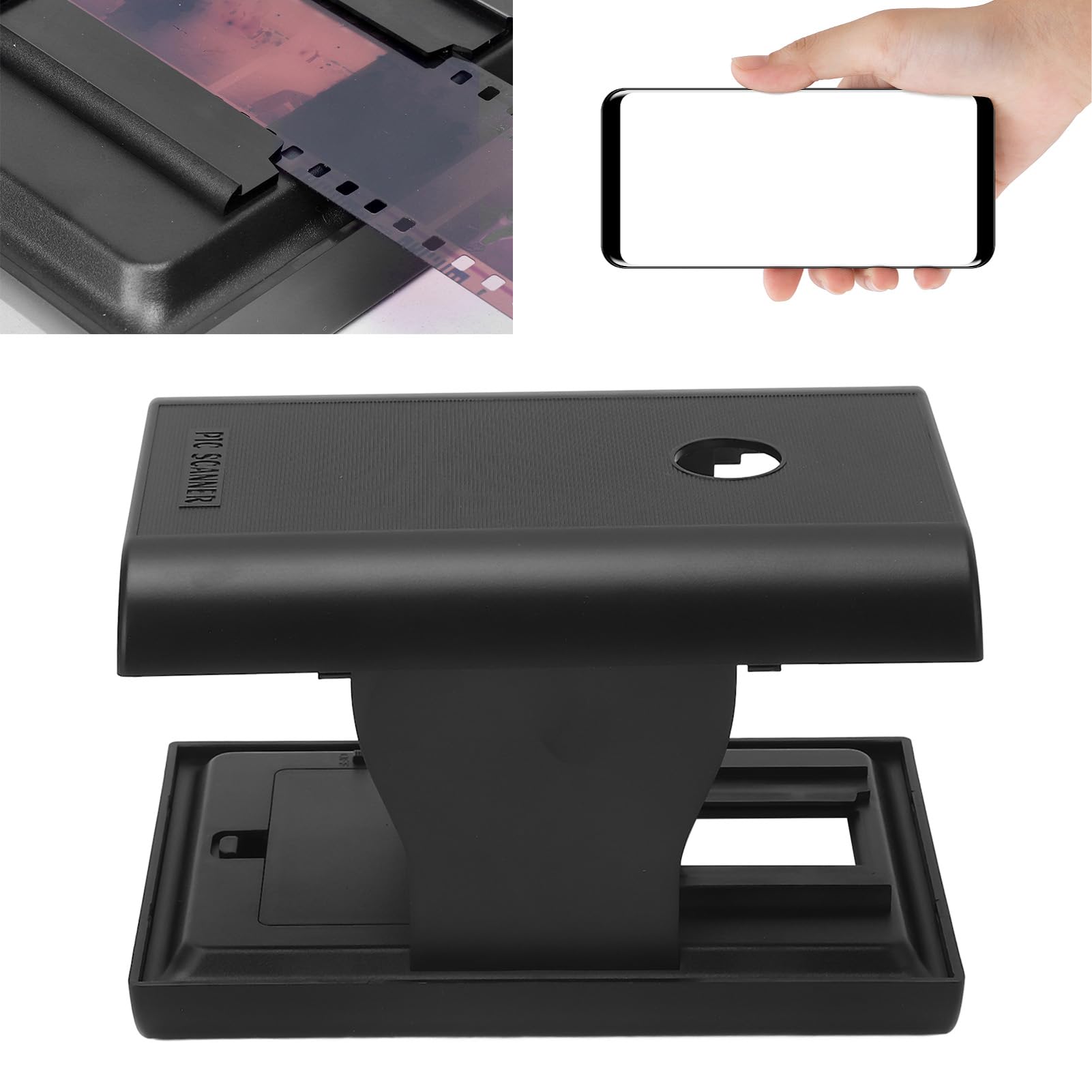 Foldable Scanner, LED Backlight, Mobile Film Slide Scanner for Photography, Editing, Sharing with App, for 35mm 135mm Film, Slides, iOS