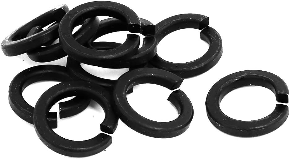 10pcs 18mm Quality Parts Inner Dia Grade 8 Carbon Steel Split Lock Spring Washer Gasket Black Model:79as12qo172