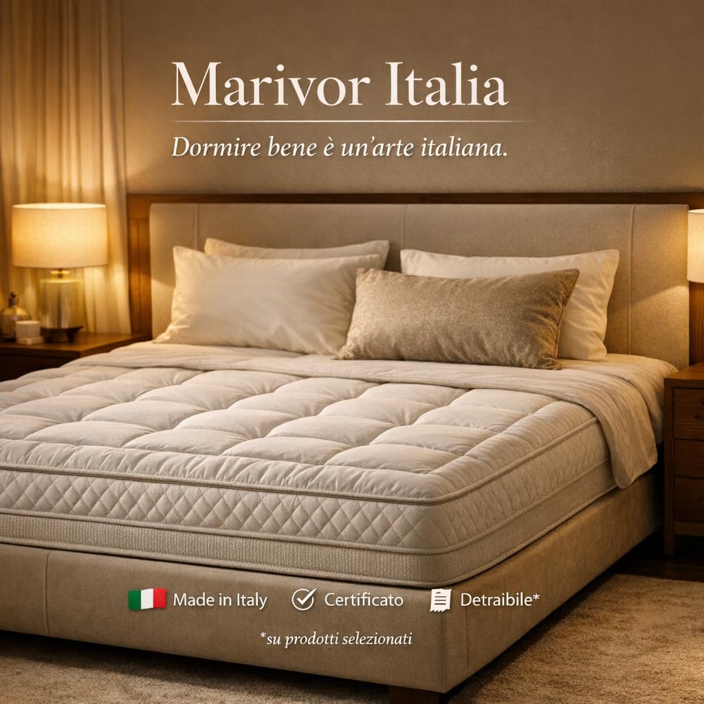 Topper Matrimoniale 7 cm con FIR e Micromolle + Memory Foam, Dispositivo Medico Made in Italy, Sfoderabile Lavabile 30°C, Anallergico Antiacaro, Coprimaterasso Matrimoniale (160x190)