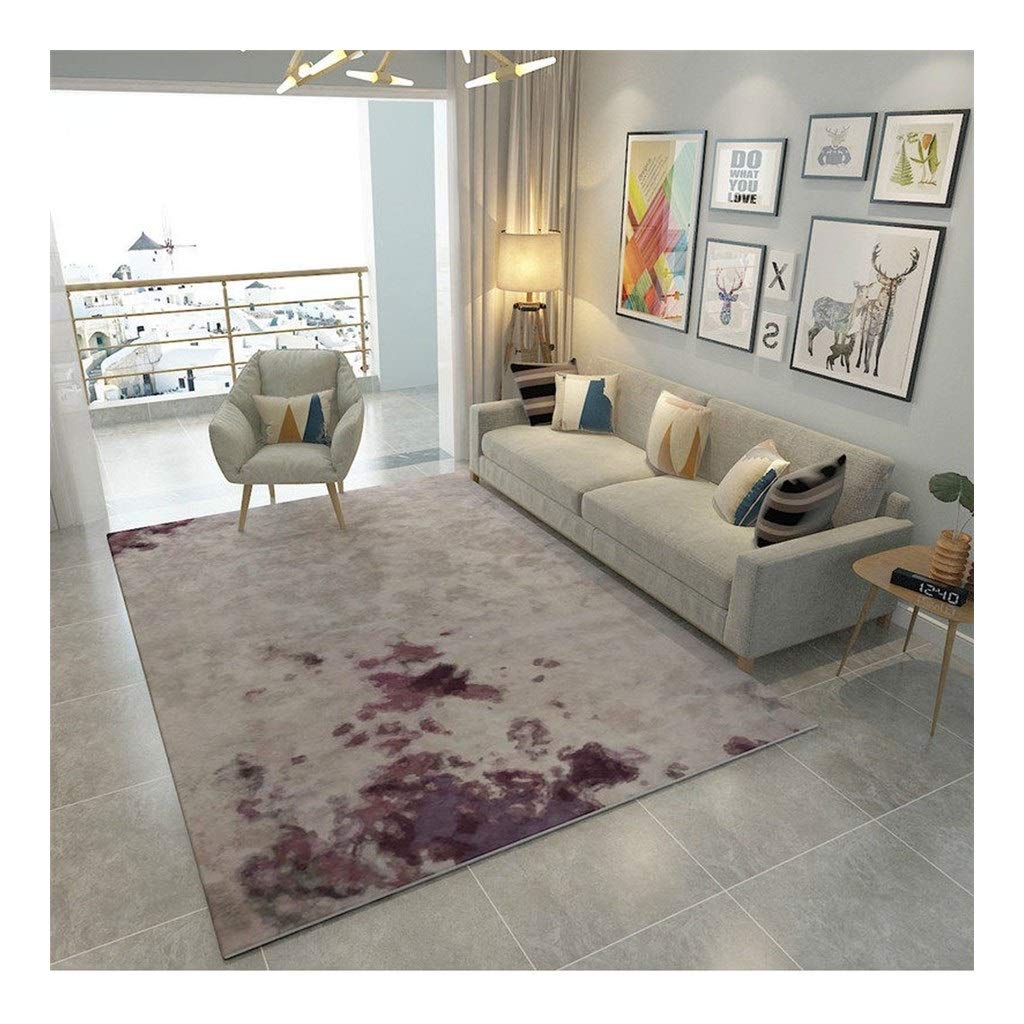 Tapis de salon moderne et ultra doux style encre abstraite pour chambre