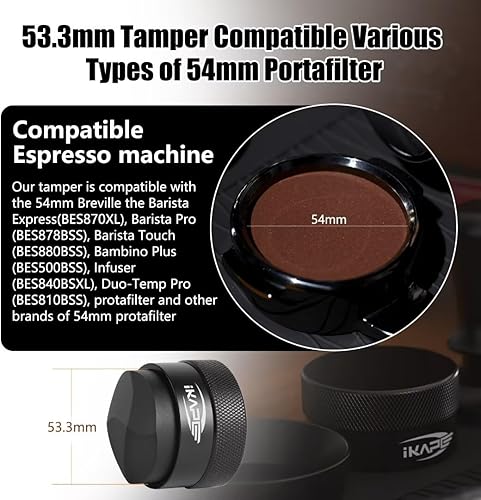 Vista 42 de IKAPE Productos de café, distribuidor de café de 2.087 in, distribuidor de café expreso adaptativo a la gravedad, se adapta a todos los portafiltros