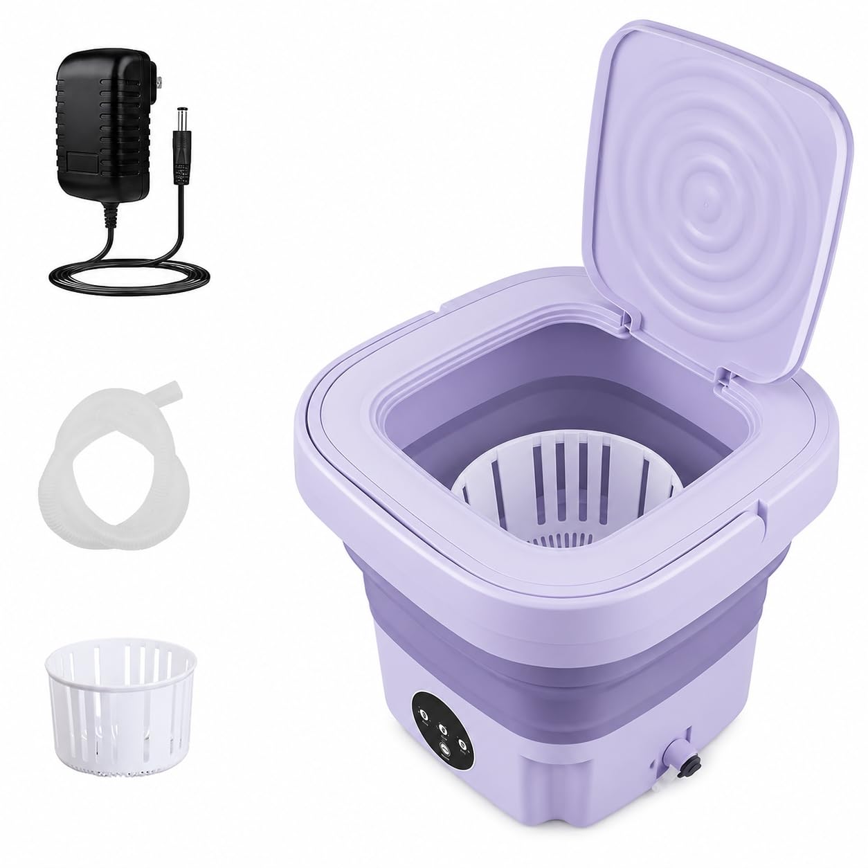 【Dolfi】ポータブル洗濯機 Amazon.co.jp: ポータブル洗濯機（脱水機能付き）2-in-1折りたたみ式