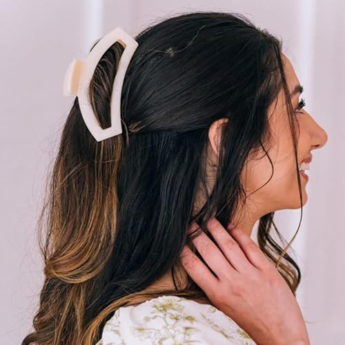 Miniatura 5 de TELETIES - Pinza para cabello media abierta - Para cabello de fino a medianamente grueso - Agarre fuerte, dientes flexibles, diseño de recorte