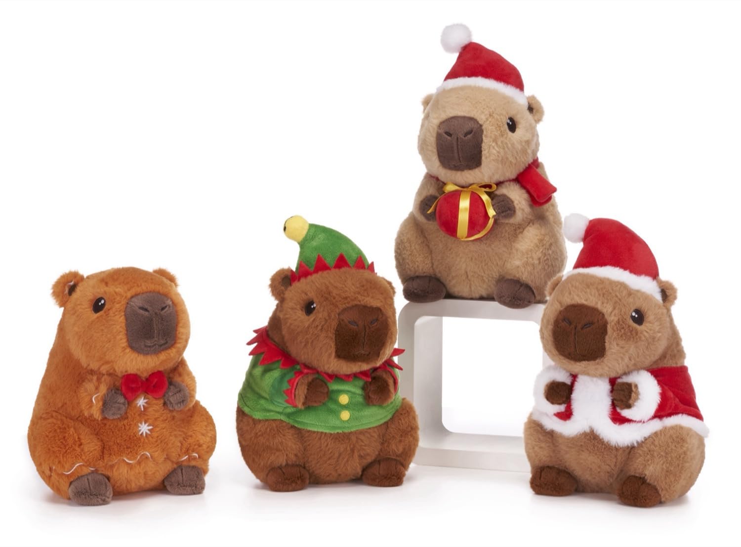 1 x Christmas Capybara Plush Toy, Suitable From Birth (1 Sent At Random) 10 Inch In size