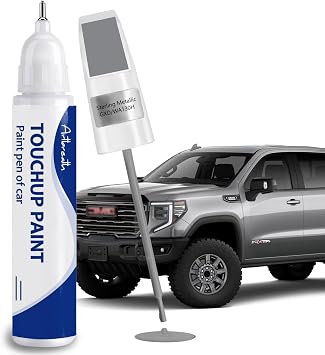 Sterling MetallicGXD/WA130H Touch Up Paint for GMC-Exact MatchChips and Nicks Car Paint Scratch Repair Kit Automotive Paint Pen for Sierra 1500/2500 HD/Acadia/Canyon/Savana/Terrain