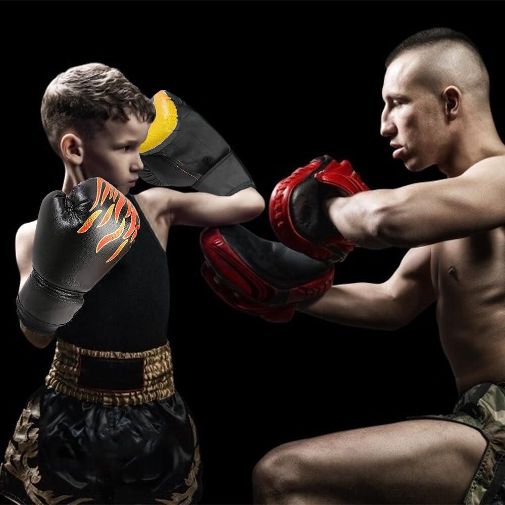 Guantoni da Boxe per Bambini PU 3-12 Anni Allenamento