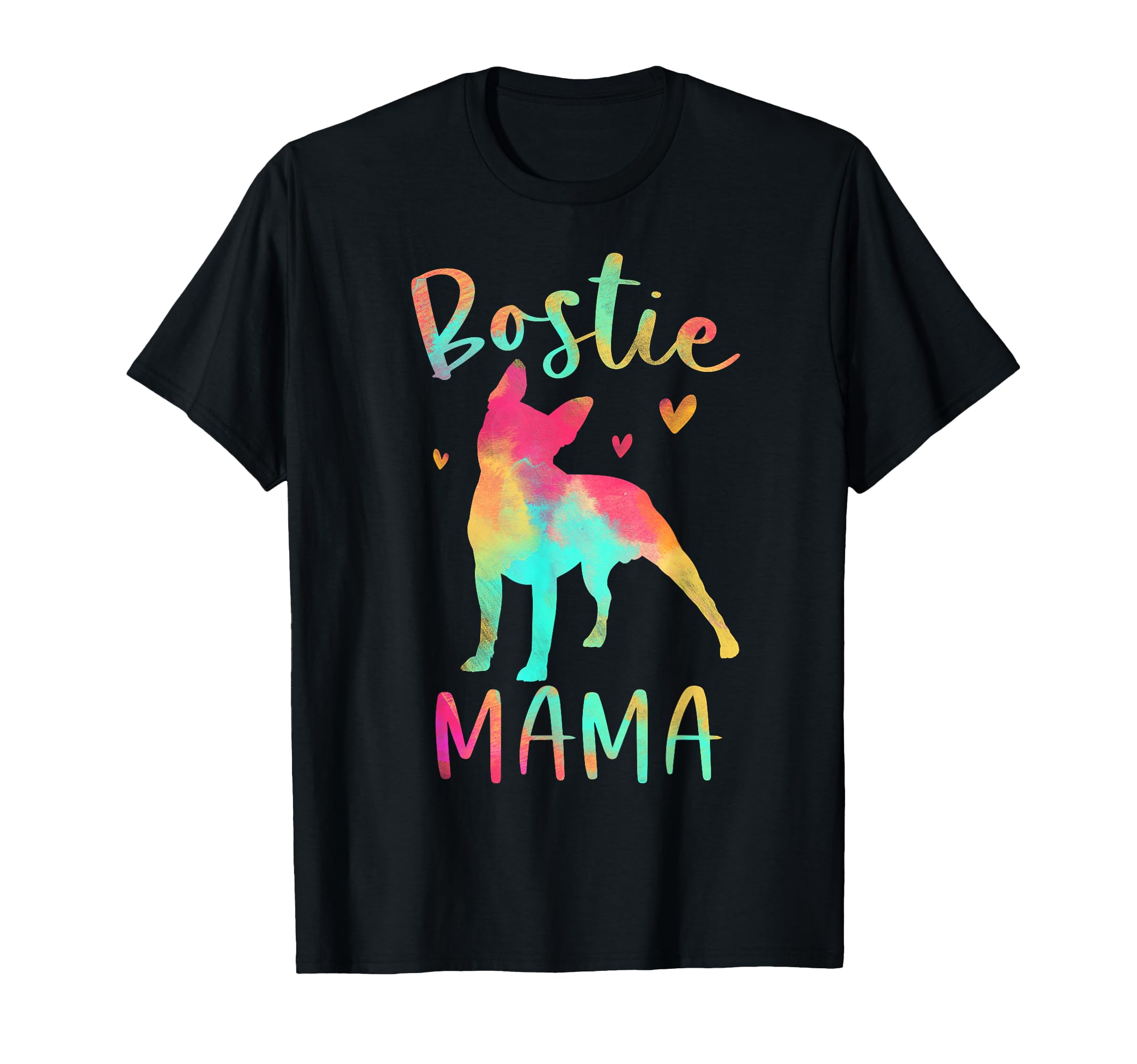 Bostie Mama Colorful Boston Terrier Gifts Dog Mom T-Shirt