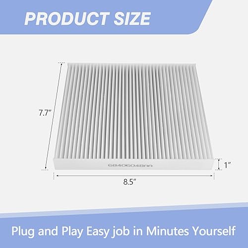 Miniatura 5 de CULMKARI 68406048AA Kit de filtro de aire de cabina para Ram 1500 2500 3500 Chrysler 200 Dodge Avenger Caliber Journey Compass Access Door OE