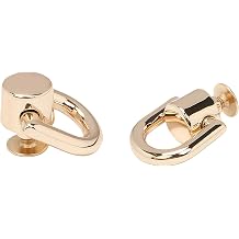 4 Pcs 360 Rotatable D Rings for Purse, Metal Screw Stud Rivets, Heavy Duty Bag Hardware Crossbody Conversion Kit for Leather Handbag DIY Craft