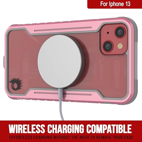 Punkcase iPhone 13用 アベンジャーディフェンスシリーズ ミリタリーグレード保護カバー アルミフレーム クリアバック iPhone 13 6.1インチ2021用究極の落下保護 ローズゴールド