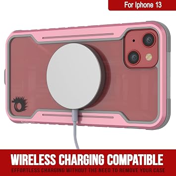 Punkcase iPhone 13用 アベンジャーディフェンスシリーズ ミリタリーグレード保護カバー アルミフレーム クリアバック iPhone 13 6.1インチ2021用究極の落下保護 ローズゴールド