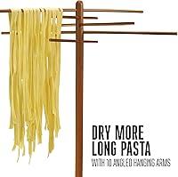 Vista 6 de Weston Estante de secado de pasta de bambú (53-0201), 10 brazos de secado, 16 pulgadas de alto, 14 pulgadas de ancho, se almacena plano