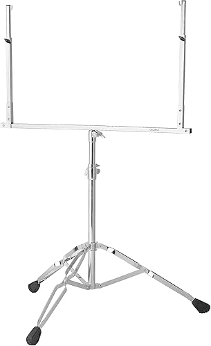 Kakesa - Soporte de batería de acero con plomo y tenor, base de trípode (cromado)