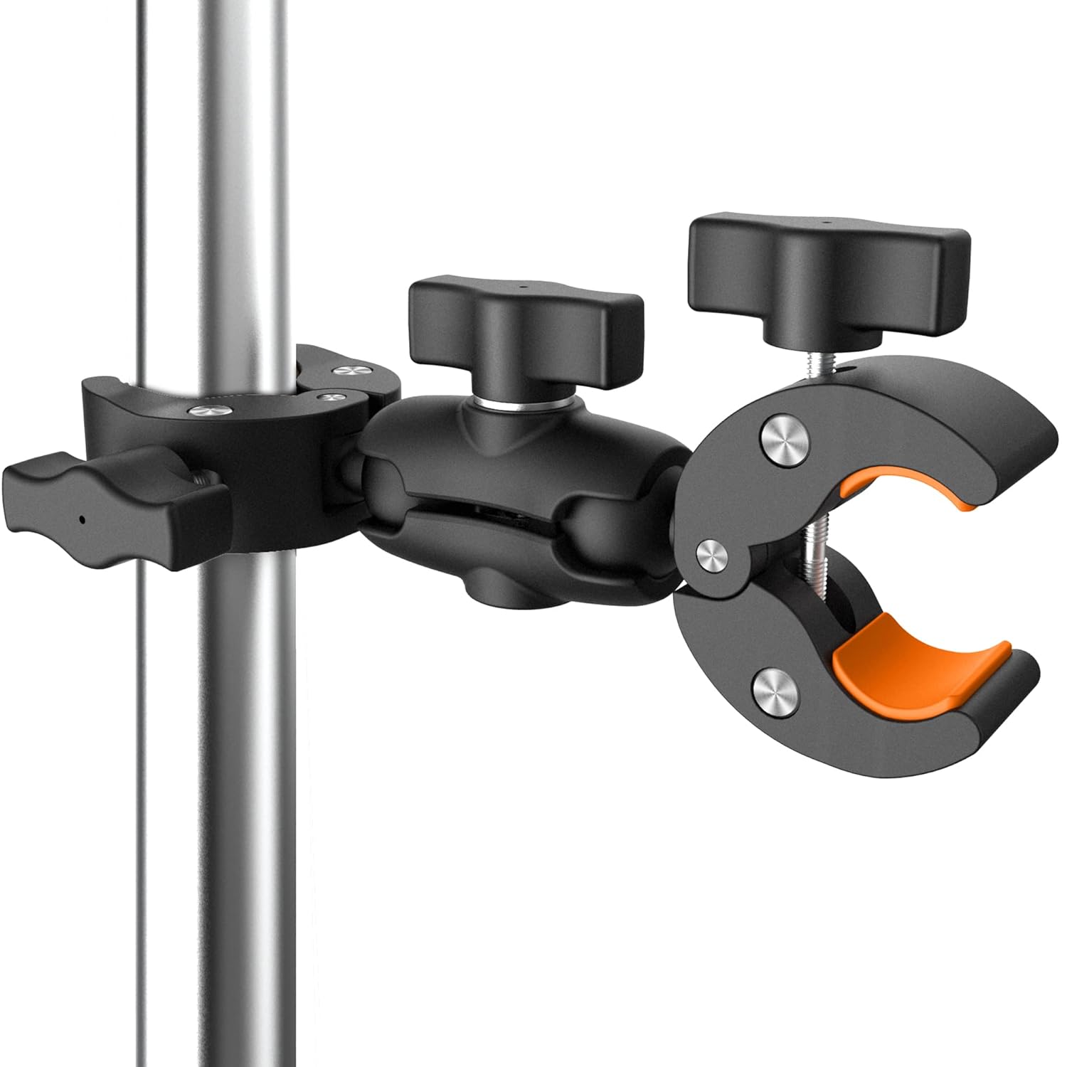 Super Double Clamp Camera Mount Chair Umbrella Clamp with 360 Magic Arm Double Ball Head Adapter for Umbrella