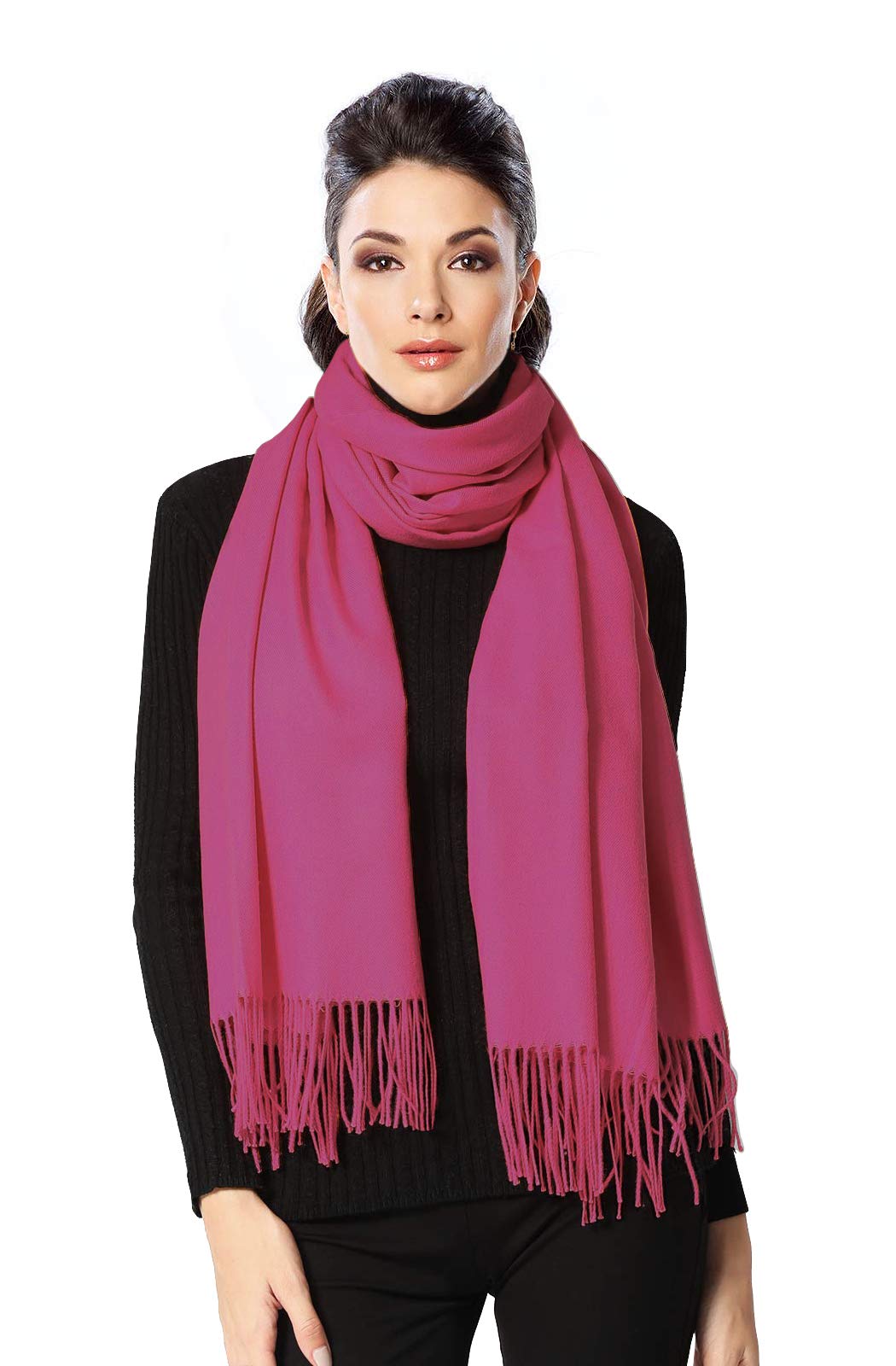 Pashmina Stola Damen für Abendkleid Kaschmirstola Kaschmir Schal Umhang Paschmina Schwarz Rot Creme Rosa Pink Blau Grün Beige Ivory Elfenbein Weiß
