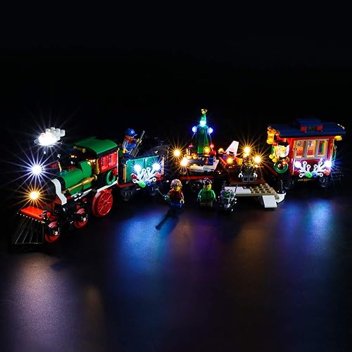 Miniatura 2 de BRIKSMAX Kit de iluminación LED para el tren de vacaciones de invierno Creator, compatible con el modelo de bloques de construcción Lego 10254, no