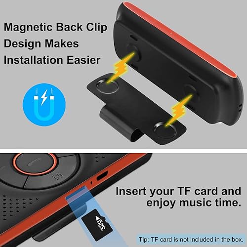 Miniatura 6 de SKYBESS Altavoz Bluetooth para automóvil para teléfono celular, kit de manos libres Bluetooth portátil inalámbrico en el altavoz del automóvil,