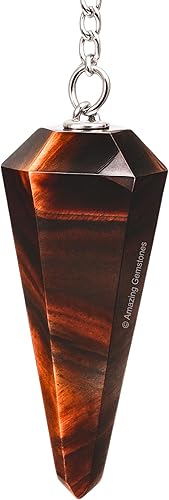 Vista 45 de Péndulo de cristal para adivinación - Cristales de radiestesia certificados y piedras curativas para el equilibrio del chakra y meditación - Mejora