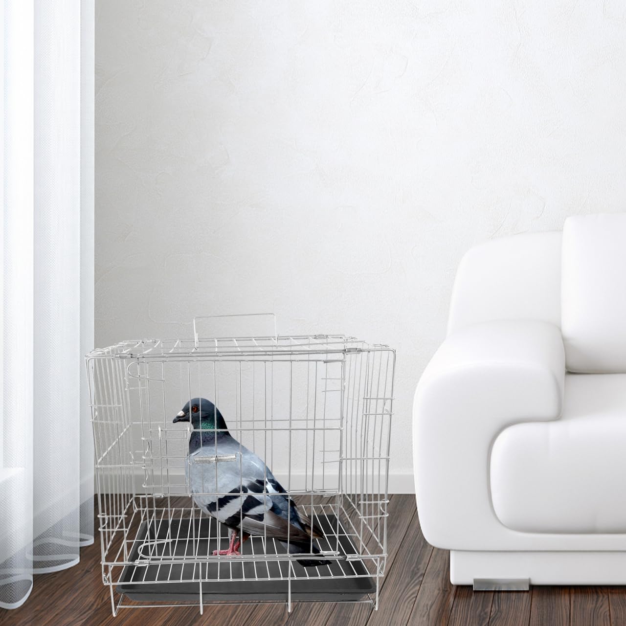 Sosoport Jaula para Pájaros De Gran Capacidad Jaula De Cría para Palomas Y Loros con Bandeja Extraíble Y Seguridad Mejorada De Acero Inoxidable para Uso En Casa