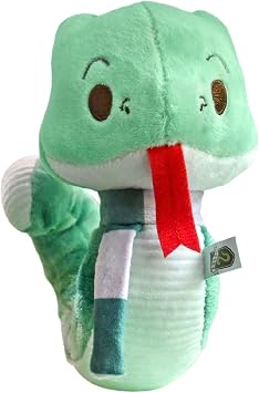 Kids Preferred Harry Potter Slytherin Green SnakePlush Stuffed Animal with Embroidered Details and Green Stripped Scarf Hogwarts House Collectible for Babies, Toddlers, and Kids 6 Inches