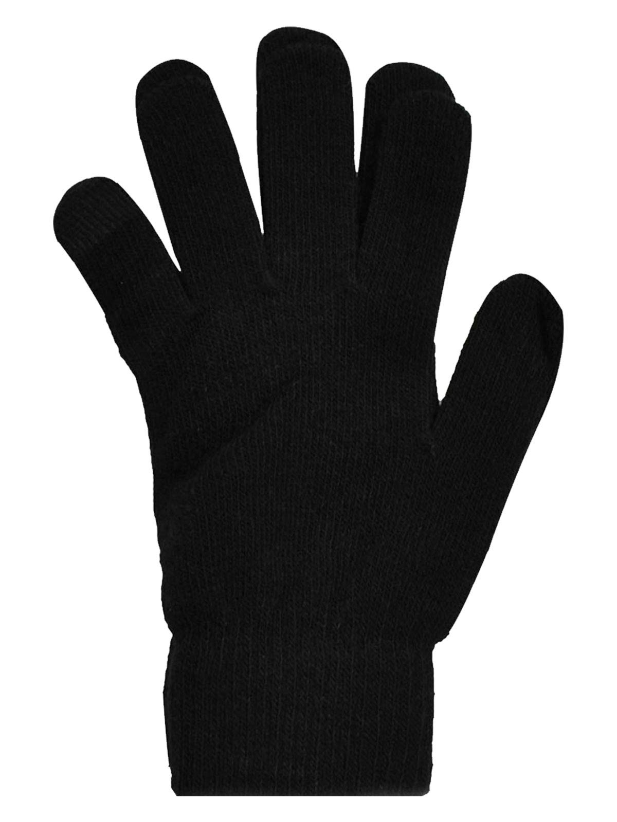 True Face Mens Womens Gloves Adults Magic Mittens Stretch Winter Warm Soft Regular Fit (2 Pack Black - RS223, One Size)