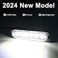 Vista 2 de 12V 24V Luz LED Blanca delgada de 6LEDs impermeable para UTV, camión, RV, cúpula, escalón, debajo del salpicadero, cama del camión, maletero