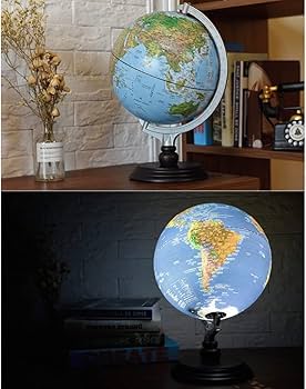 Amazon.co.jp: 教育地理地球儀世界地図地球儀、スタンド付き世界