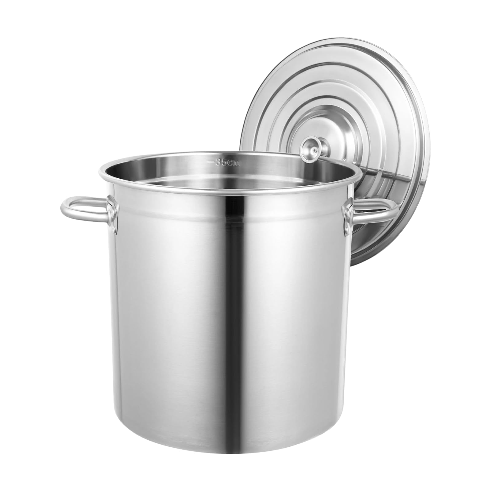 Casserole à soupe Commercial Marmite Avec Couvercle Acier Inoxydable 35L/50L/70L universelle en acier inoxydable marmite Traiteur pot Marmite Convient À La Cuisson (50L)