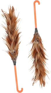 Uonlytech 2 Peças Espanador De Lã De Cordeiro Espanador De Limpeza Espanadores Para Limpeza Escova De Pó Espanador Espanador De Canto Espanador De Teia De Aranha Varredor Frango Retrátil