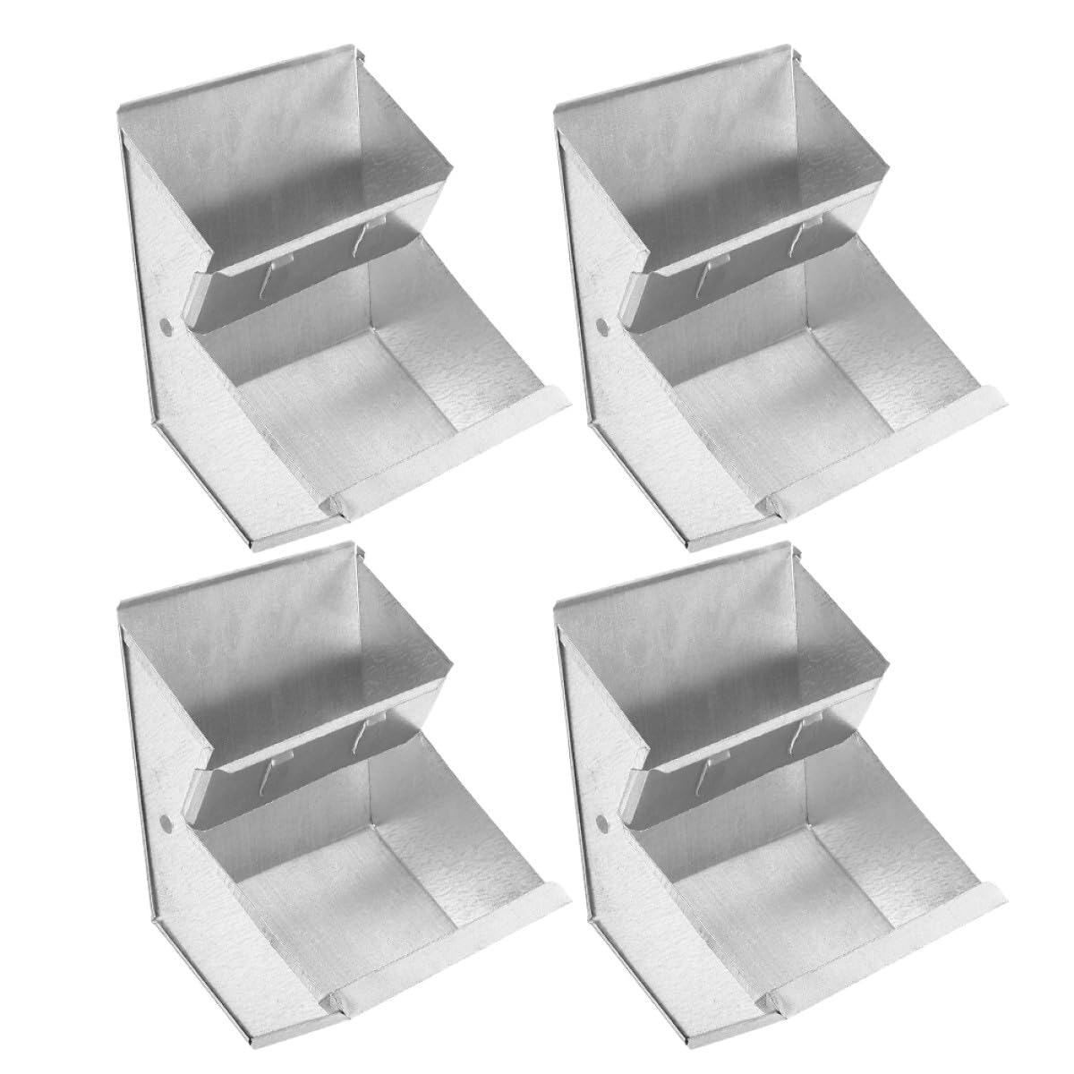 Cabilock Comedero Metálico Fácil de Rellenar para Conejos 4piezas Estructura de Hierro Duradera y Versátil para Uso Interior y Exterior