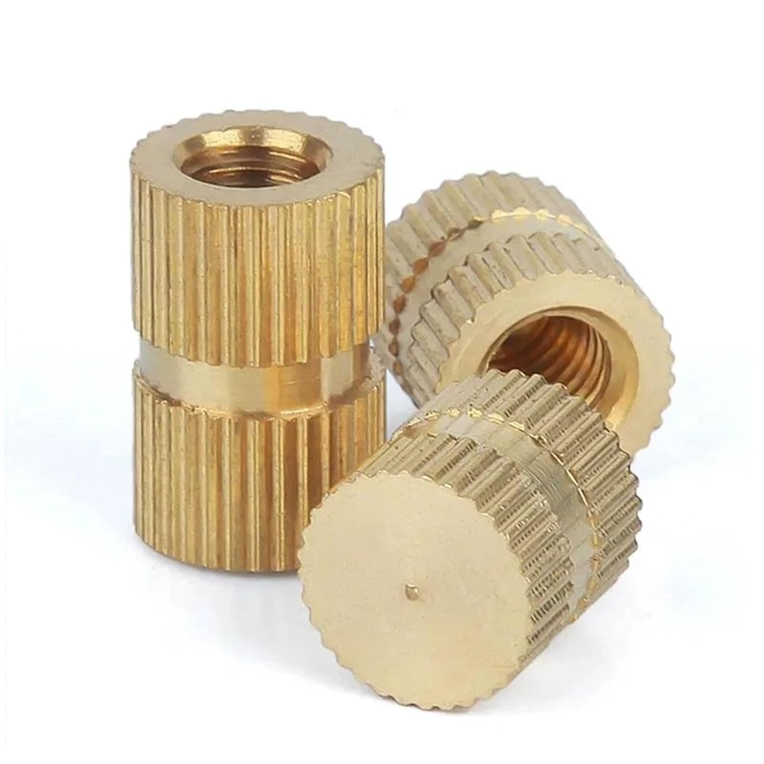 M3 M4 M5 M6 M8 Solid Brass Copper Type Blind Hole Molding Knurl Insert Embedded Nut 50pcs M4x6x16