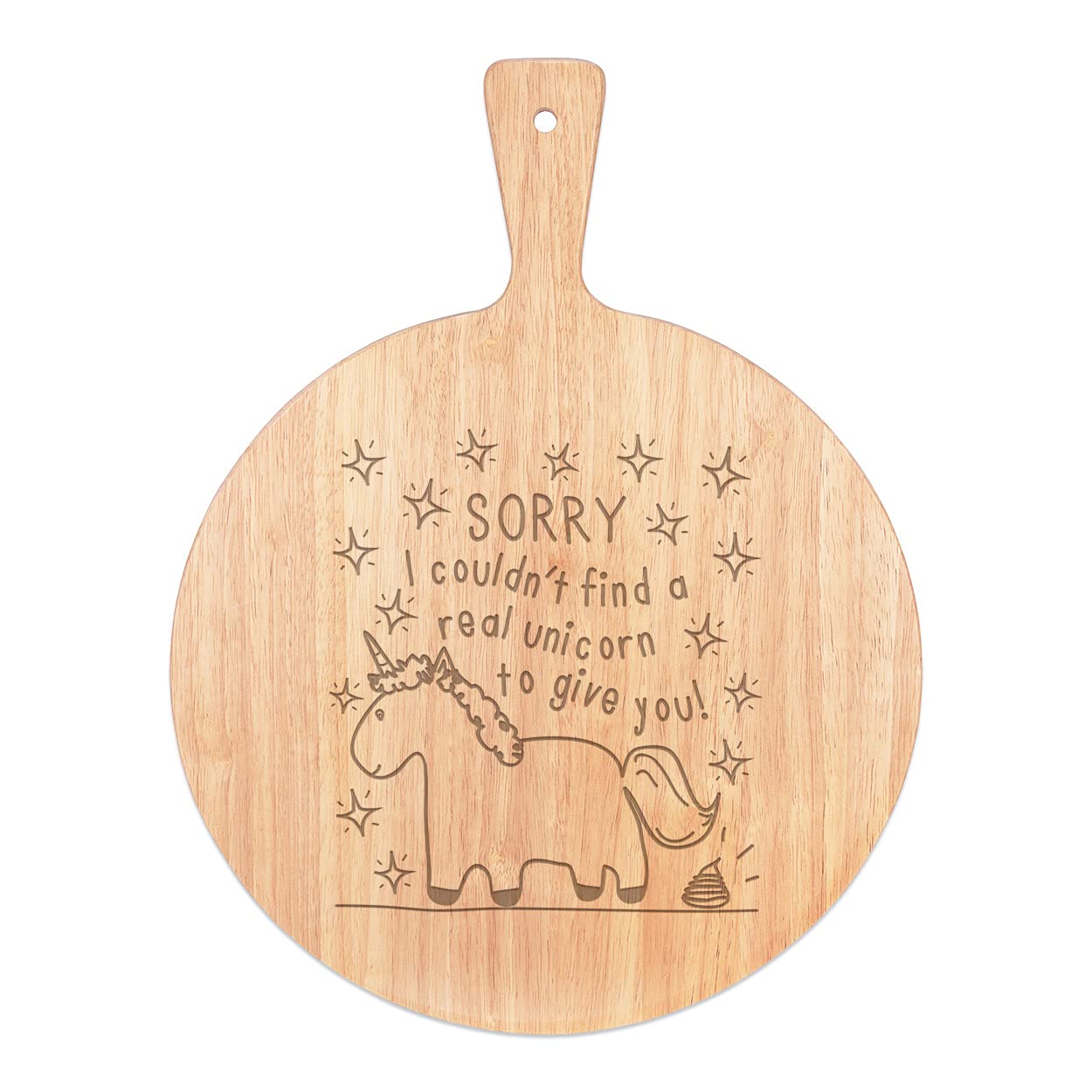Planche à pizza licorne humour pour animer vos soirées dînatoires
