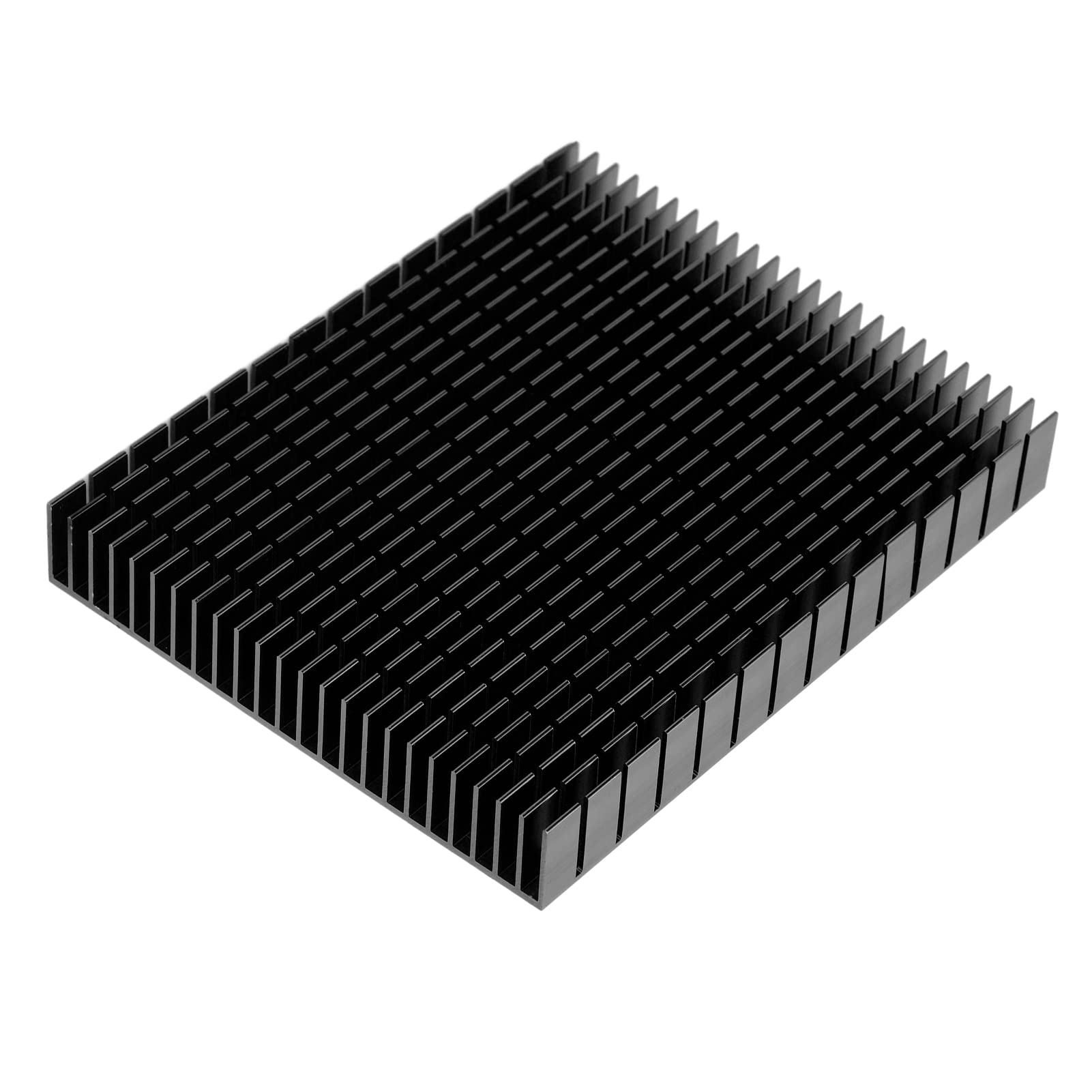 Aluminiowy radiator, 150 x 120, 20 mm, moduł radiatora, płetwa chłodnicy, wysoka wydajność, duży, do chłodzenia płyty głównej PCB LED, routera z płytą tylną GPU (czarny)