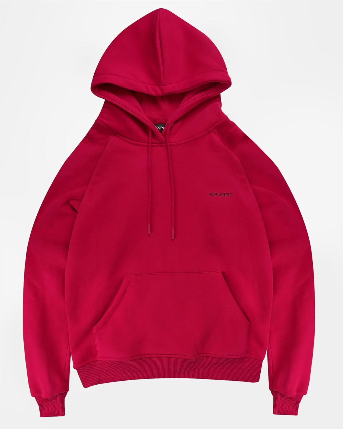 XPUDAC Matching Hoodie for Dogs and Humans Womens Hoodie Oversized Fleece Sweatshirts Long Sleeve Sweaters Pullover Fall Winter Clothes with Pocket, Red, X-Large