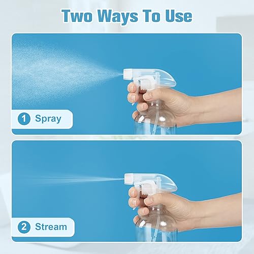 Miniatura 4 de Botellas de vidrio para soluciones de limpieza  Botellas de spray reutilizables transparentes de 16 onzas con protección de funda de silicona para