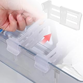 12PCS Adjustable Fridge Divider - Clear Retractable Dividers with Clip for Refrigerator Shelves & Storage, Expandable from 3.1" to 4.7", Fits Freezer Drawers & Cabinets, Space-Saving (Retractable)