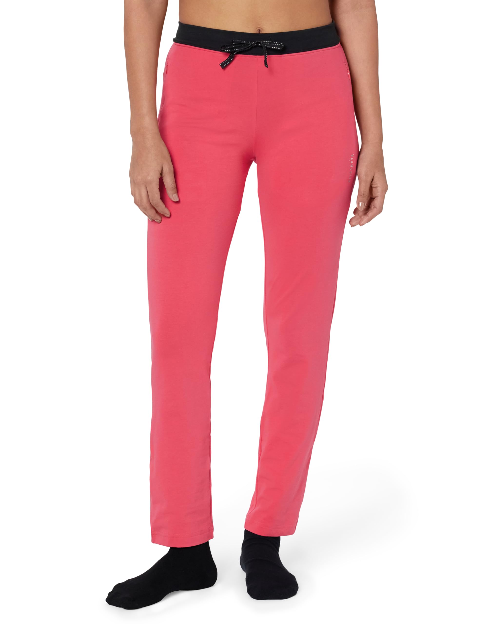 van heusen Women Lounge Pants - Cotton Spandex - Drawstring Waist, Reflective Trim_55308_Geranium_S-picture-31