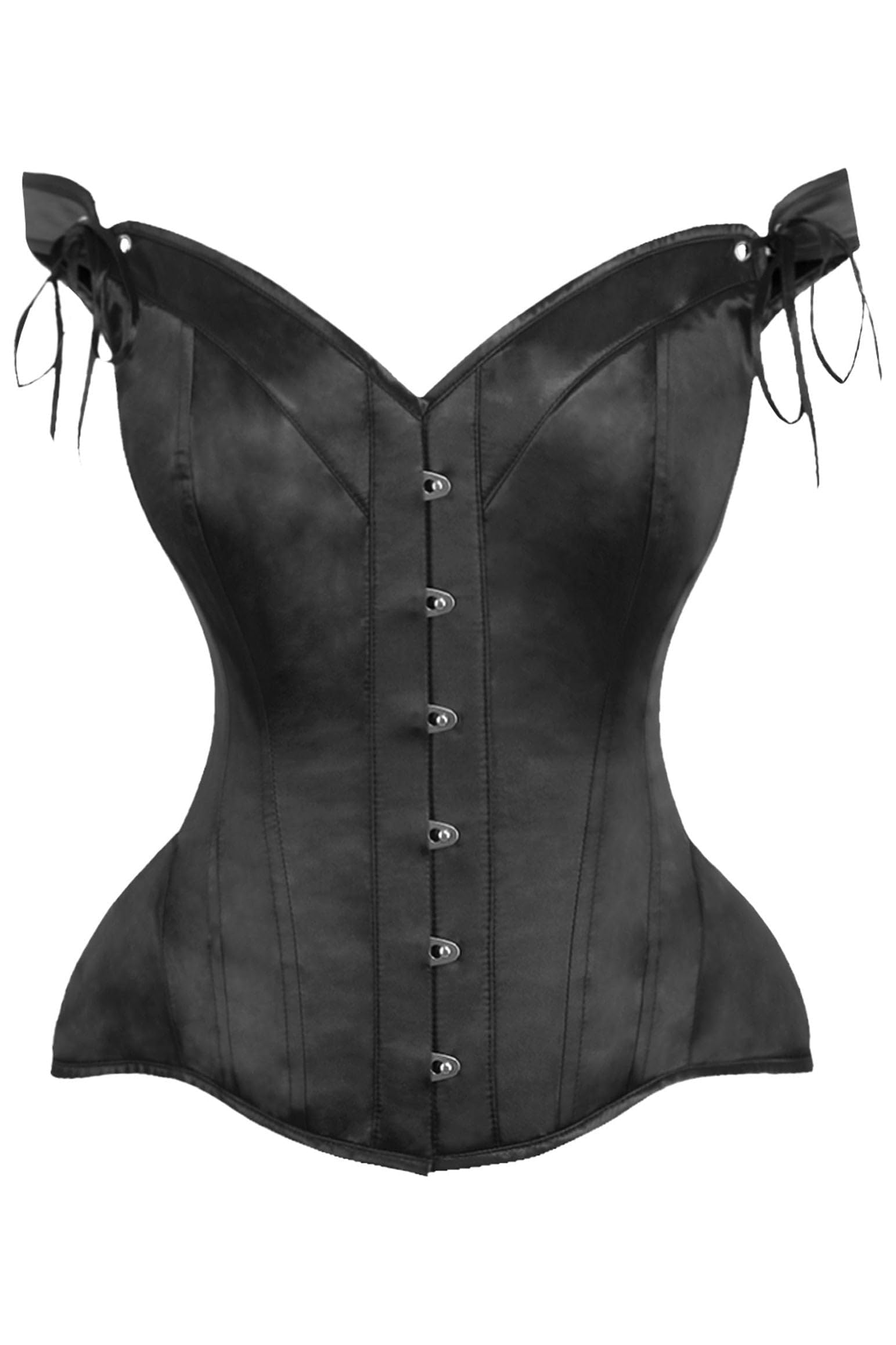 Daisy corsets womens Daisy Corsets Top Drawer Black Satin Steel Boned Corset W Straps