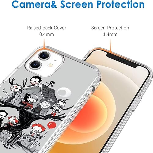 Miniatura 5 de CAPRIZ Funda para teléfono de TPU suave y transparente para casa de disfraces, divertida, antiarañazos, compatible con iPhone 12 Mini, a la moda, a