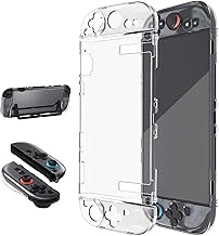 Switch 2 用 ケース クリア カバー 分体式設計 保護ケース 着脱簡単 全面保護 指紋防止 衝撃吸収 擦り傷防止 耐久性 (PCハード本体+TPUグリップ)