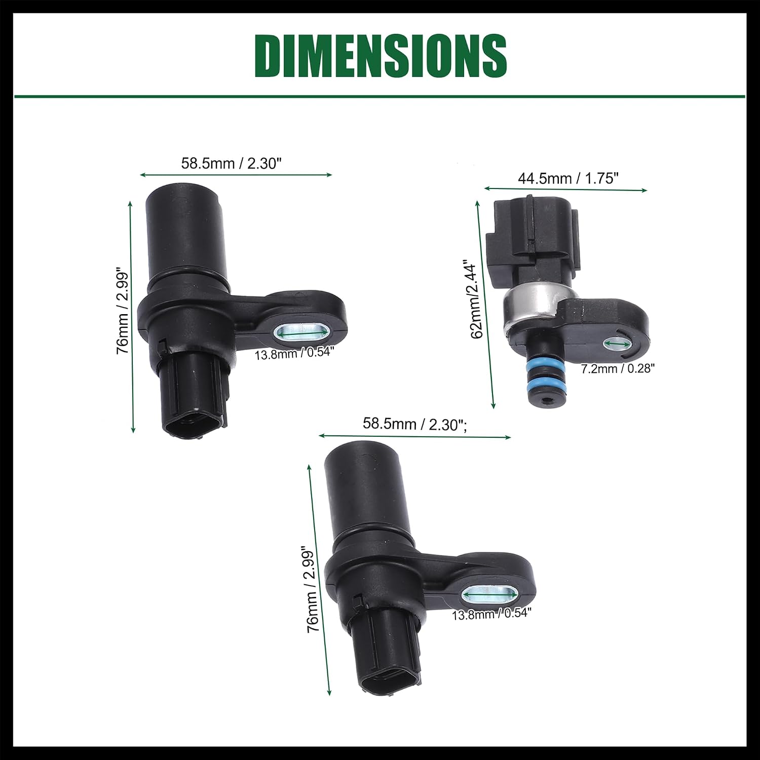 Transmission Input and Output Speed Sensor, Pressure Transducer Sensor, for Dodge Charger 2006-2010, Plastic, 4799061AB 4799758AD, Black, 1 Set Durable Material