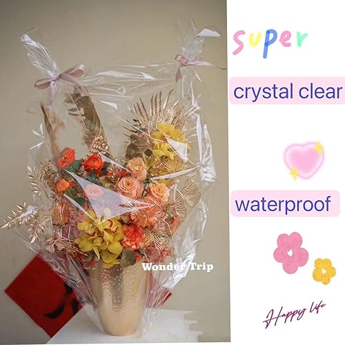 Miniatura 29 de Rollo de celofán rojo de 100 pies x 17 pulgadas, rollo de celofán transparente rojo para envoltura de cesta de regalo, envoltura de plástico