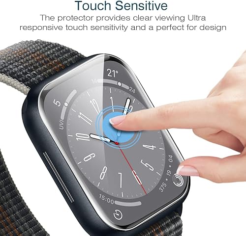 Miniatura 26 de LK Paquete de 8 protectores de pantalla para Apple Watch de 1.732 pulgadas Series 6/5 SE2 [película suave mejorada] [autorreparación] película
