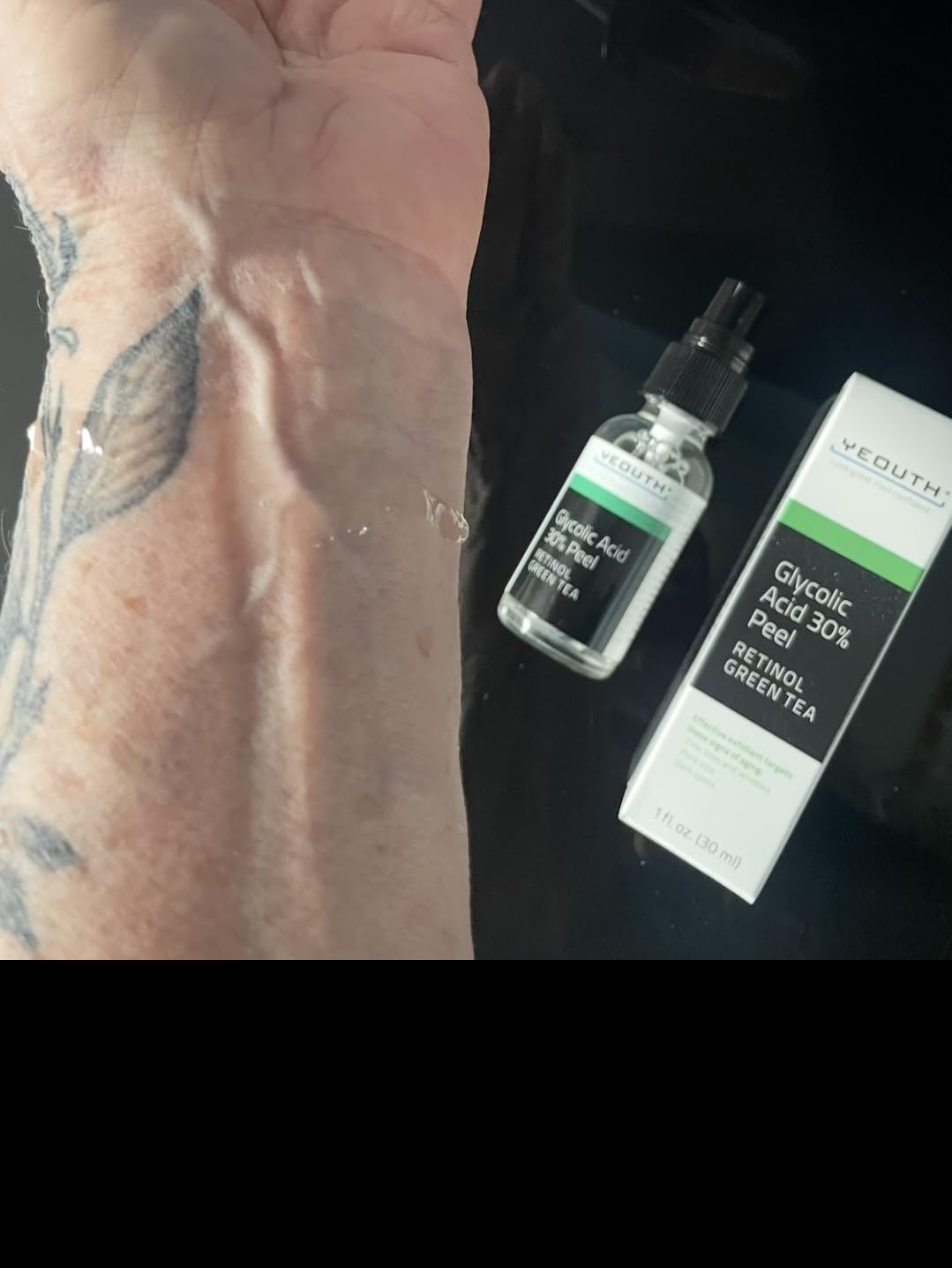 YEOUTH Glycolic Acid Peel for Face, At Home Chemical Exfoliator AHA 30% Glycolic Acid Face Peel with Retinol, Designed to Refresh and Smooth the Appearance of Skin 1oz