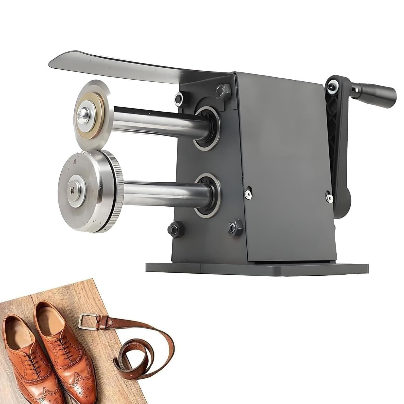 Taglierina manuale per cuoio con lama in lega per gomma, PU, ​​EVA, schiuma. Strumento resistente per piccole officine.