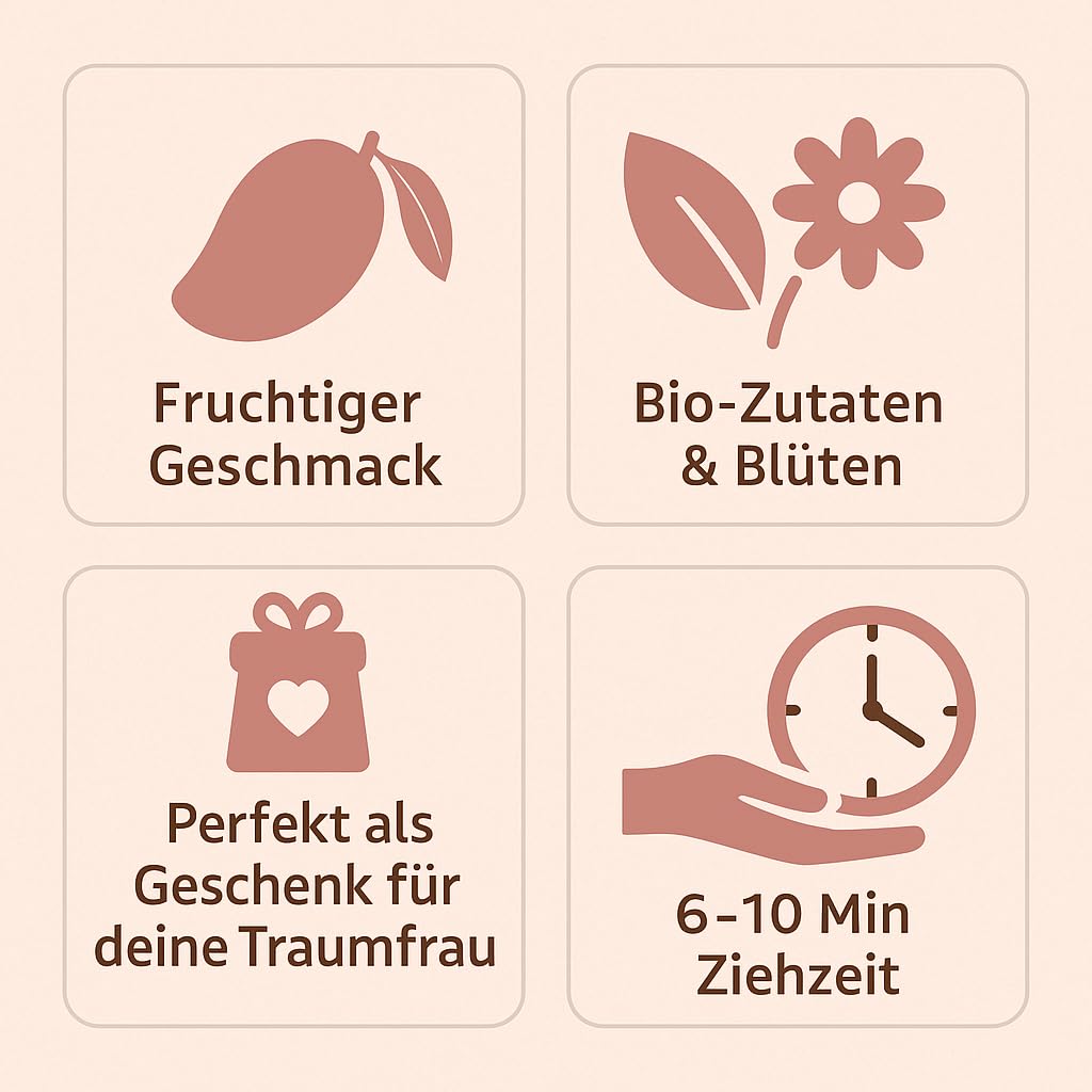 Bio Früchtetee „Traumfrau“ 500 g – Premium Früchtetee Mischung mit fruchtigem Geschmack, Tee Geschenk für deine Traumfrau oder als Teegeschenk für deine Liebste - loser Tee von Quertee